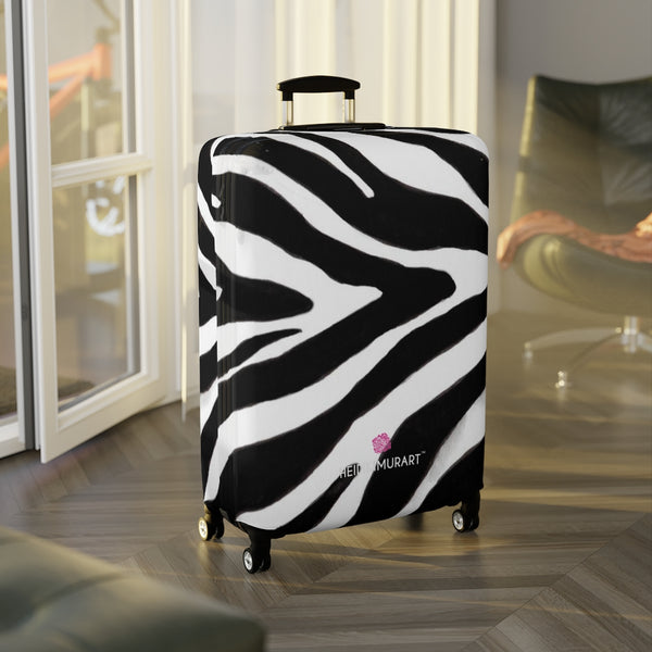 Black Zebra Print Luggage Cover