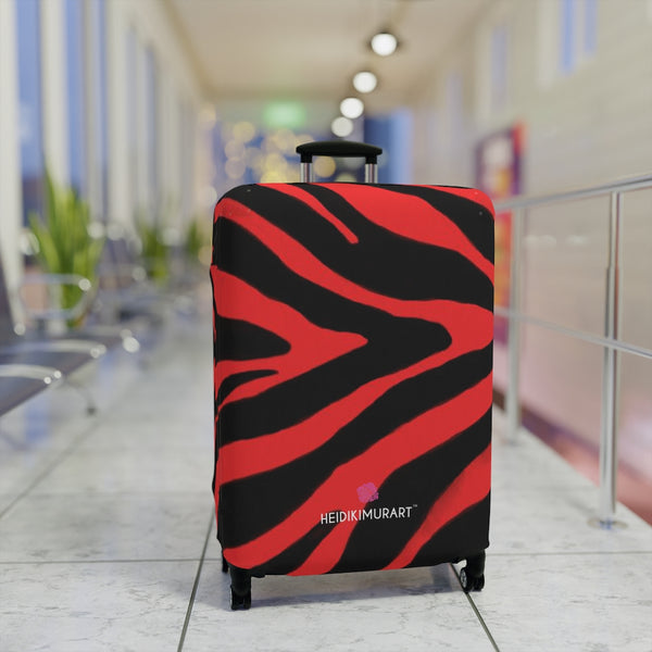 Red Zebra Print Luggage Cover