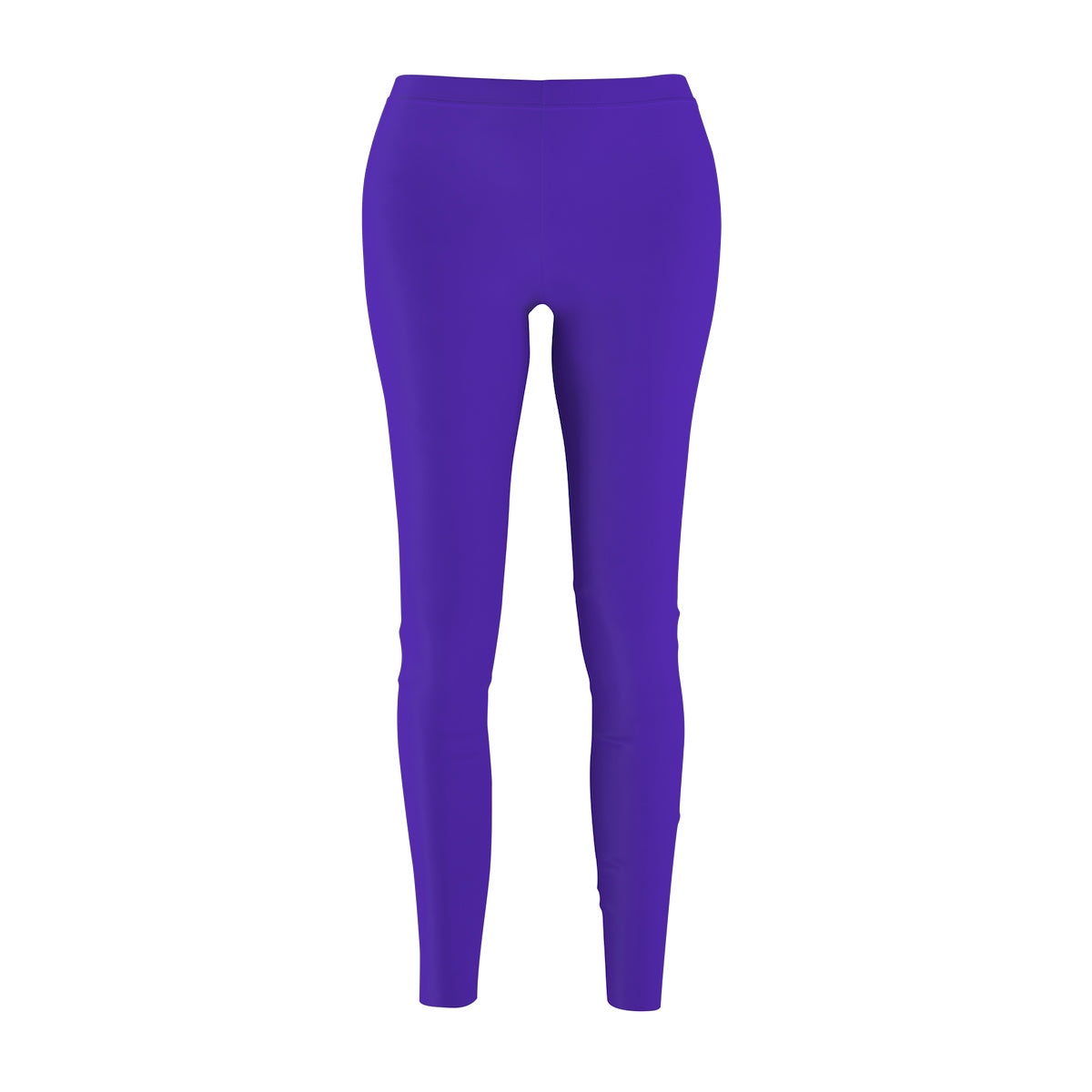 Iris Bright Purple Classic Solid Color Women's Casual Leggings - Made in USA-Casual Leggings-M-Heidi Kimura Art LLC