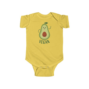 Avocado Baby Unisex Cotton Bodysuit, Infant Fine Jersey Regular Fit Clothes- Made in UK-Infant Short Sleeve Bodysuit-Butter-12M-Heidi Kimura Art LLC
