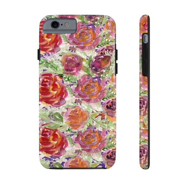 Dark Purple Garden Rose Floral Print Phone Case, Flower Case Mate Tough Phone Cases-Made in USA - Heidikimurart Limited 