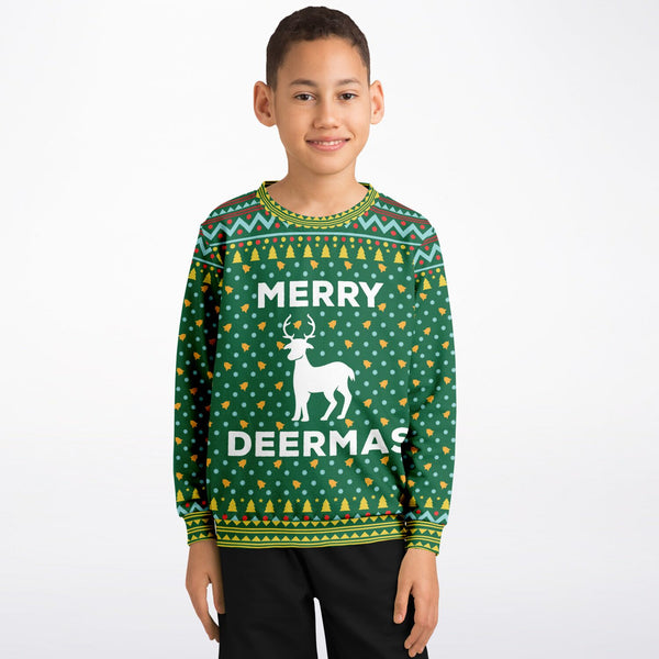 Cute Christmas Tree Sweatshirt, For Kids