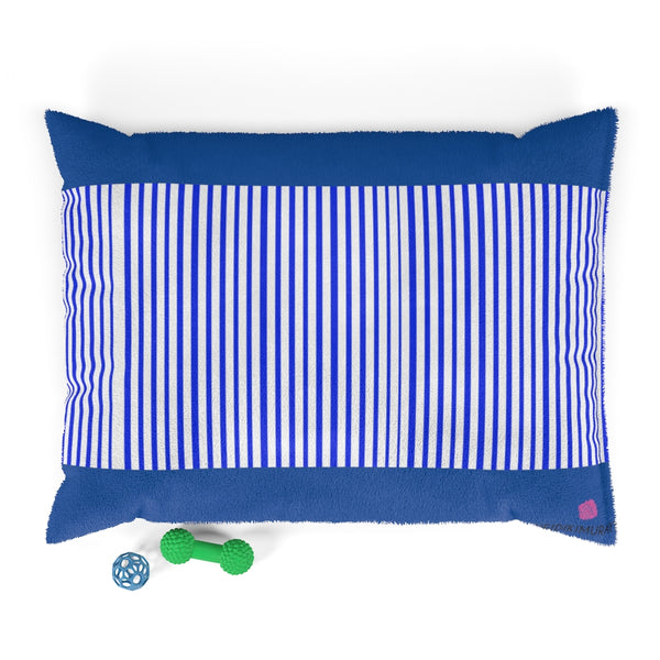 Dark Blue Striped Pet Bed - Heidikimurart Limited 