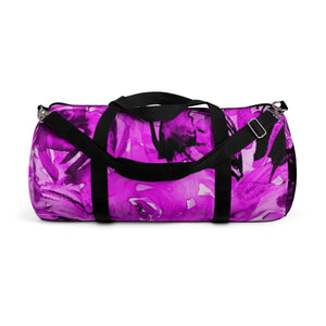 Pink Floral Rose Print Designer All Day Small Or Large Size Duffel Bag, Made in USA-Duffel Bag-Small-Heidi Kimura Art LLC
