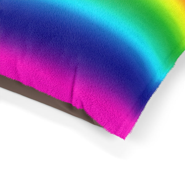 Rainbow Pet Bed, Printed Designer Gay Pride Dog Bed - Heidikimurart Limited 