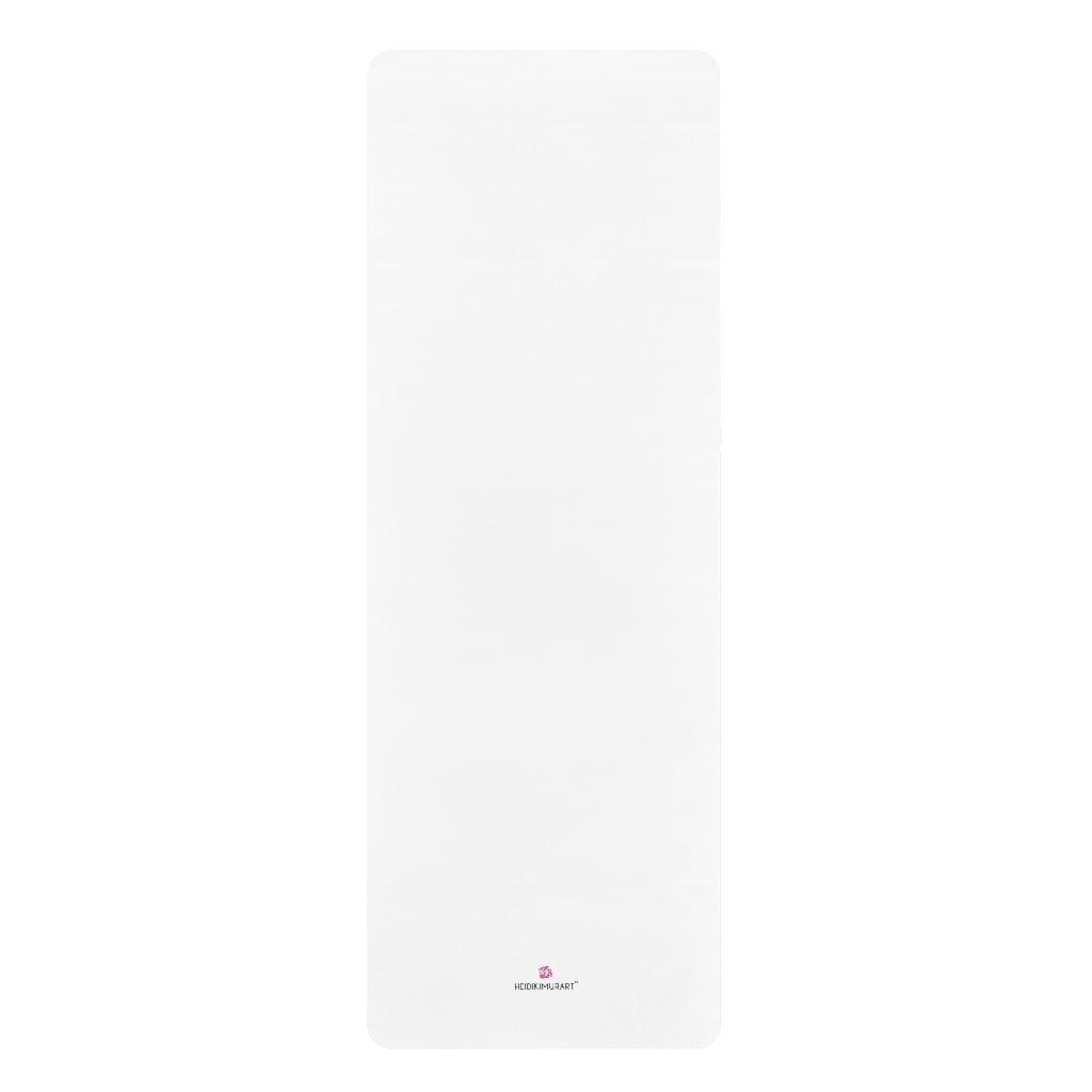 White Rubber Yoga Mat - Printed in USA (Size: 24” x 68”)