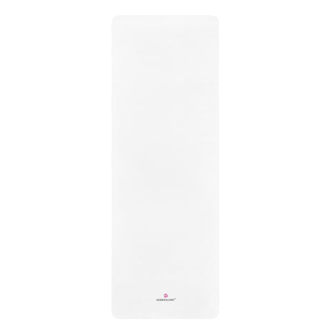 White Rubber Yoga Mat - Printed in USA (Size: 24” x 68”)