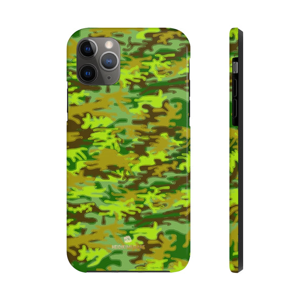 Cool Green Camo iPhone Case, Case Mate Tough Samsung Galaxy Phone Cases-Phone Case-Printify-iPhone 11 Pro Max-Heidi Kimura Art LLC