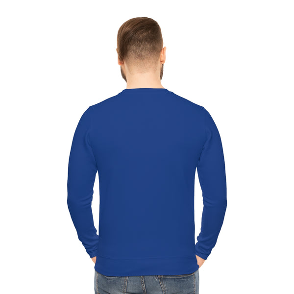 Dark Blue Shirt For Men, Best Blue Color Lightweight Men's Sweatshirt, Solid Color Men's Shirt