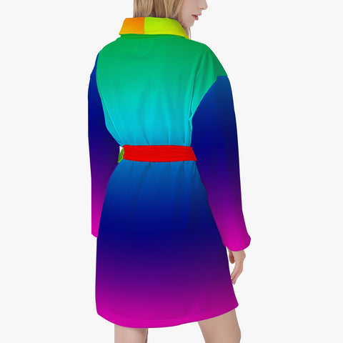 Rainbow Ladies' Bathrobe, Women's Loose-fitting Bathrobe