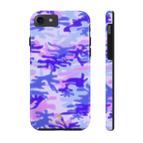 Purple Pink Camo Print iPhone Case, Army Camoflage Case Mate Tough Phone Cases-Phone Case-Printify-iPhone 7, iPhone 8 Tough-Heidi Kimura Art LLC