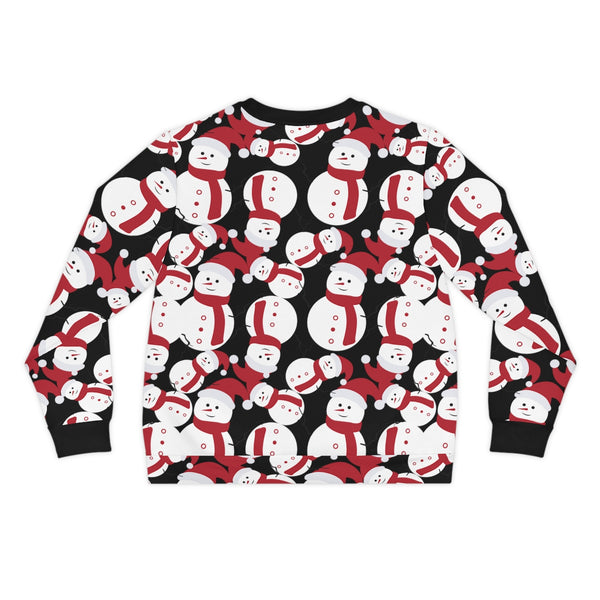 Christmas Snowman Lightweight Sweatshirt, Black Shirt For Men