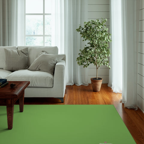 Light Green Color Dornier Rug, Solid Color Green Modern Basics Essential Premium Best Designer Durable Woven Skid-Resistant Premium Polyester Indoor Carpet Area Rug - Printed in USA (Size: 20"x32"(1'-8"x2'-8"), 35"×63"(2'-11"x5'-3"), 63"×84"(5'-3"x7'-0"))