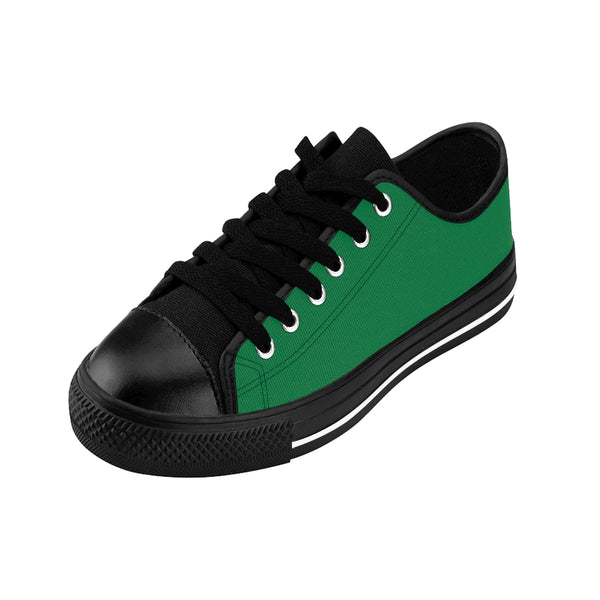 Dark Green Color Women's Sneakers, Lightweight Low Tops Tennis Running Casual Shoes For Women