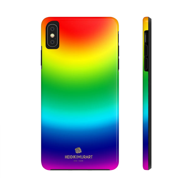 Rainbow Ombre Print Phone Case, Gay Pride Case Mate Tough Phone Cases-Made in USA - Heidikimurart Limited 