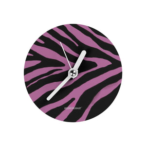 Pink Zebra Print Fun Wall Clocks