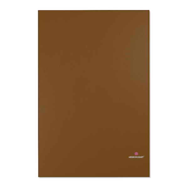 Dark Brown Designer Area Rugs, Best Anti-Slip Indoor Solid Color Carpet For Home Office - Printed in USA