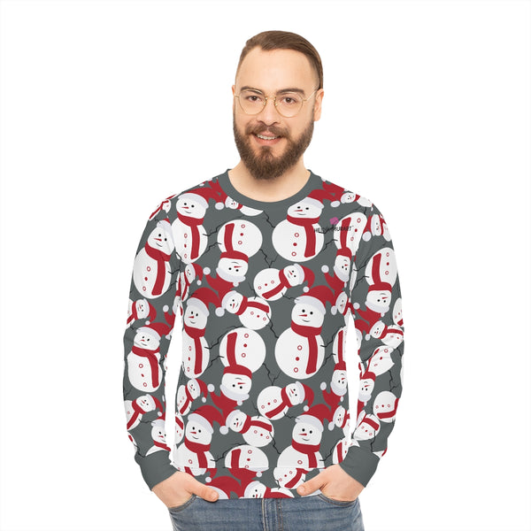 Grey Christmas Snowman Lightweight Sweatshirt