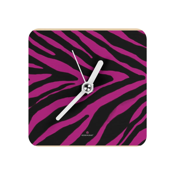 Pink Zebra Fun Wall Clocks