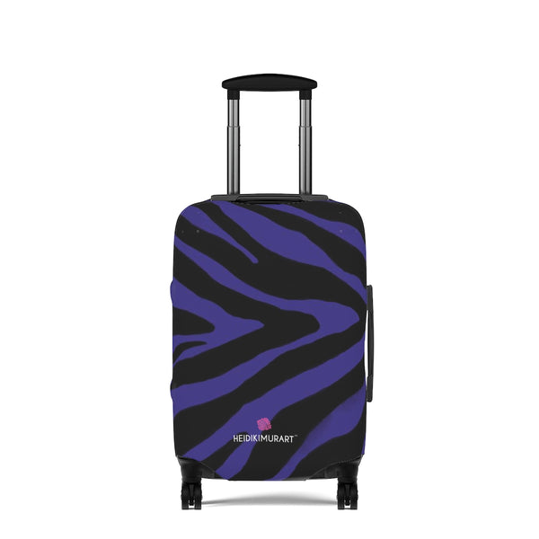 Dark Purple Zebra Luggage Cover