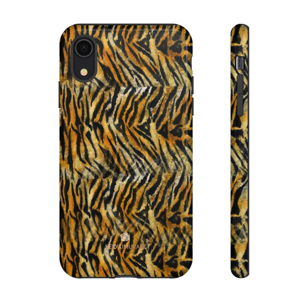 Tiger Striped Print Tough Cases, Designer Phone Case-Made in USA-Phone Case-Printify-iPhone XR-Glossy-Heidi Kimura Art LLC