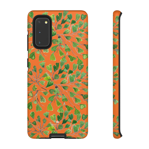 Orange Maidenhair Fern Tough Cases, Green Leaf Print Phone Case-Made in USA-Phone Case-Printify-Samsung Galaxy S20-Matte-Heidi Kimura Art LLC