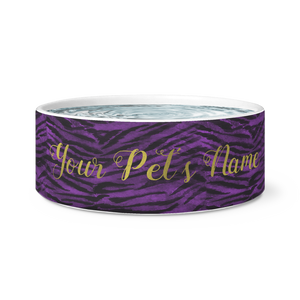 Extra Large 7.5" x 3.5" Dog Pet's Bowl for your Cats/ Dogs Animal Pets - Made in USA-Dog Bowls-With Your Pet's Name-Heidi Kimura Art LLC