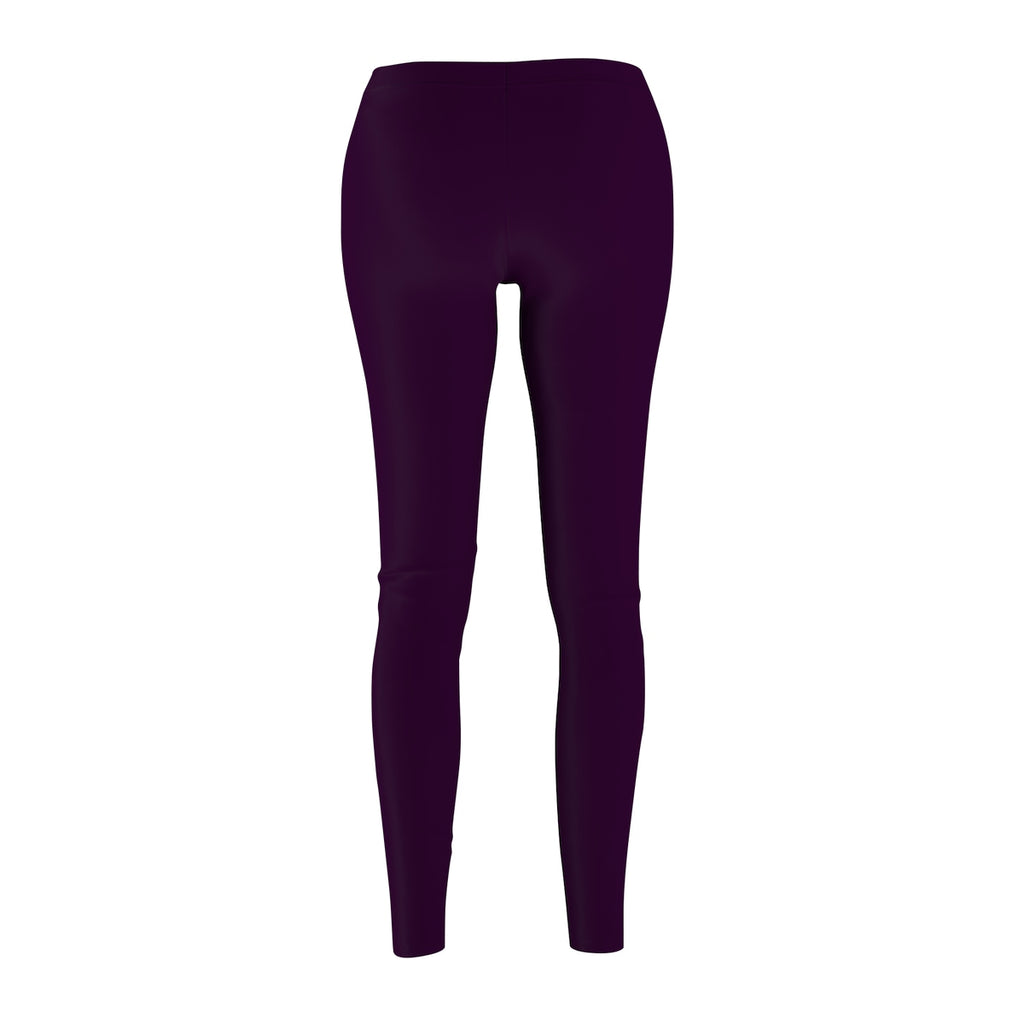 Purple Women's Casual Leggings, Solid Color Ladies' Premium Tights-Made in  USA/EU/MX