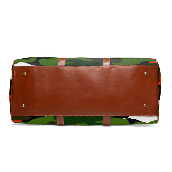 Green Camo Waterproof Travel Bag