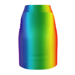 Colorful Rainbow Women's Pencil Skirt - Heidikimurart Limited 