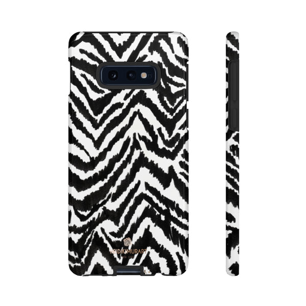 White Tiger Stripe Phone Case, Animal Print Best Tough Designer Phone Case -Made in USA-Phone Case-Printify-Samsung Galaxy S10E-Glossy-Heidi Kimura Art LLC