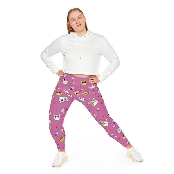 Pink Cat Lover's Tights, Best Women's Plus Size Leggings