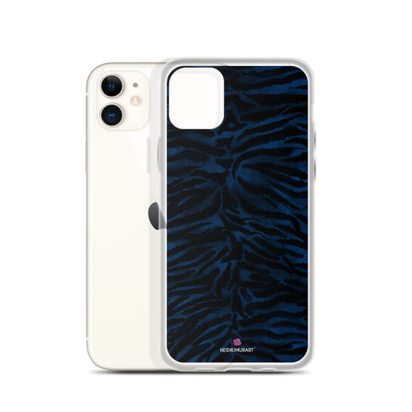 Blue Tiger Striped iPhone Case