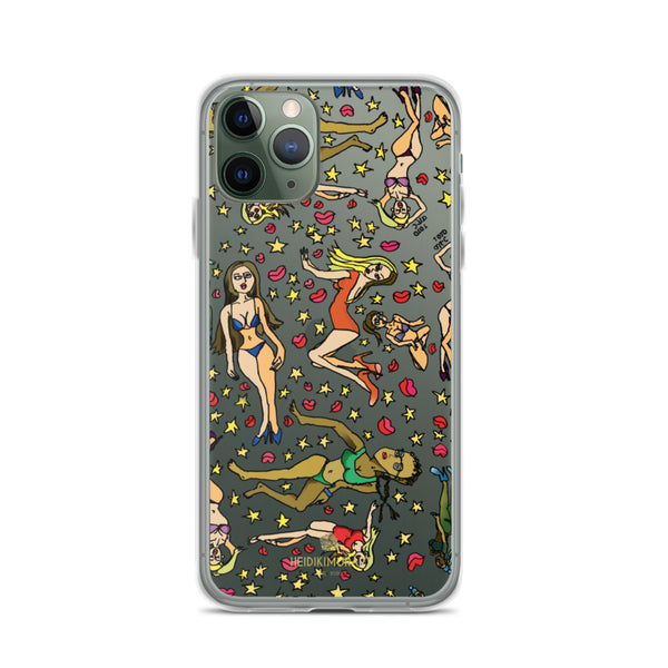 Bad Girl's iPhone Case, Cartoon Art Fun Colorful Artistic Phone Case, iPhone X | XS | XR | XS Max | 8 | 8+ | 7| 7+ Phone Case- Printed in USA/EU/MX