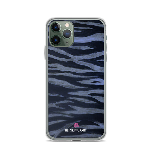 Blue Tiger Stripes iPhone Case