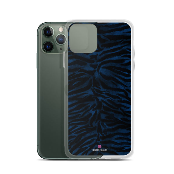 Blue Tiger Striped iPhone Case