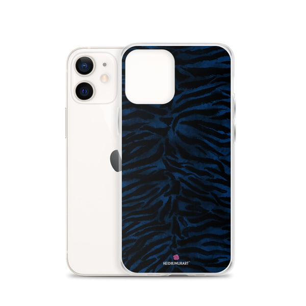 Blue Tiger Striped iPhone Case