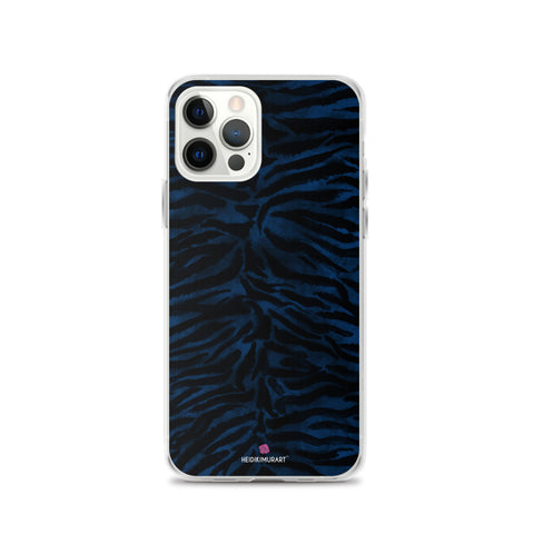 Blue Tiger Striped iPhone Case