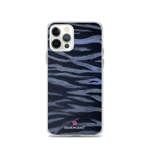 Blue Tiger Stripes iPhone Case