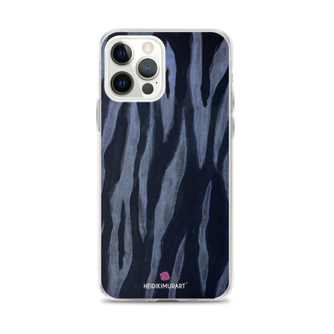 Blue Tiger Striped iPhone Case