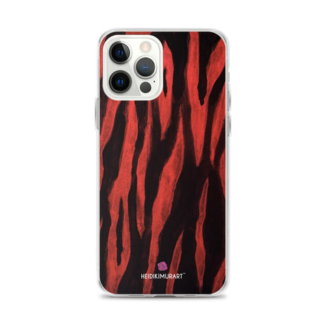 Red Tiger Striped iPhone Case