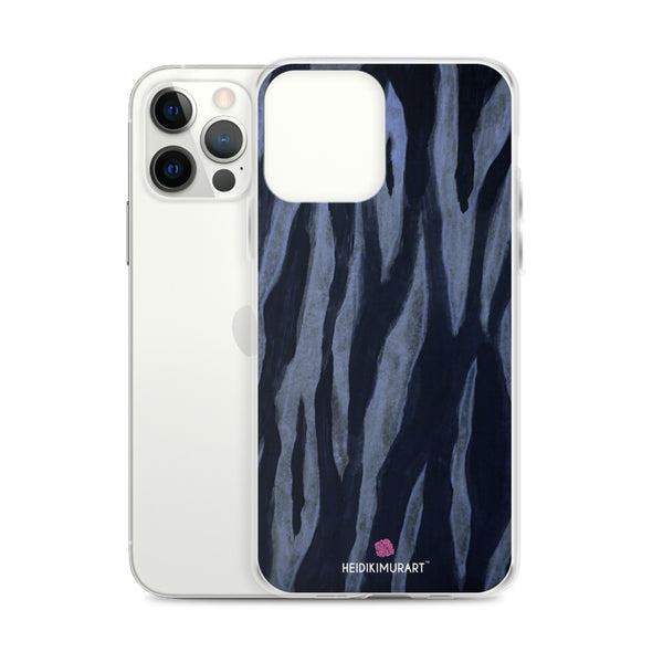 Blue Tiger Striped iPhone Case