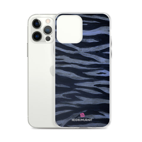 Blue Tiger Stripes iPhone Case