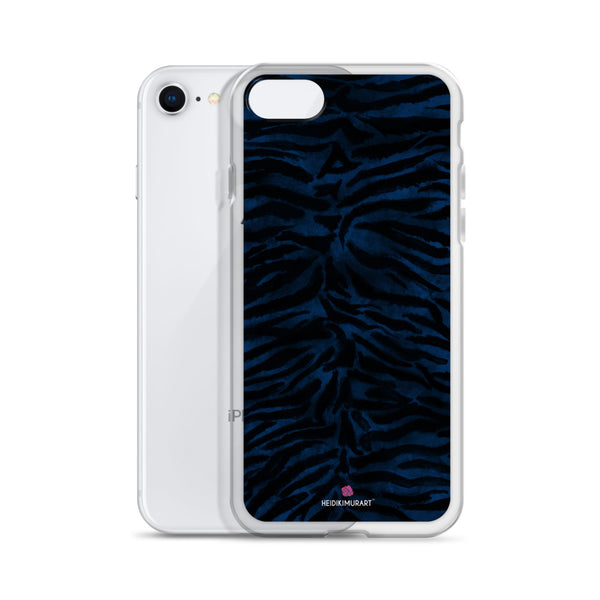 Blue Tiger Striped iPhone Case