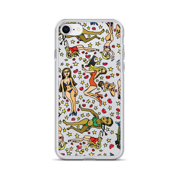 Bad Girl's iPhone Case, Cartoon Art Fun Colorful Artistic Phone Case-Made in USA/EU/MX - Heidikimurart Limited 