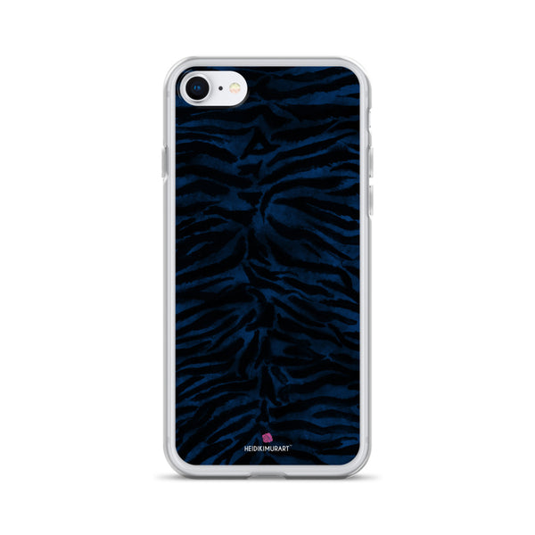 Blue Tiger Striped iPhone Case