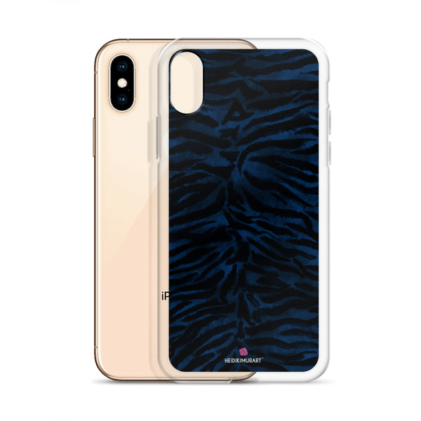 Blue Tiger Striped iPhone Case