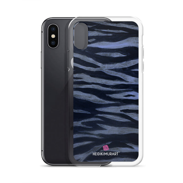 Blue Tiger Stripes iPhone Case