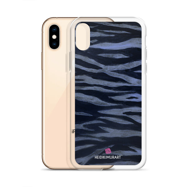 Blue Tiger Stripes iPhone Case
