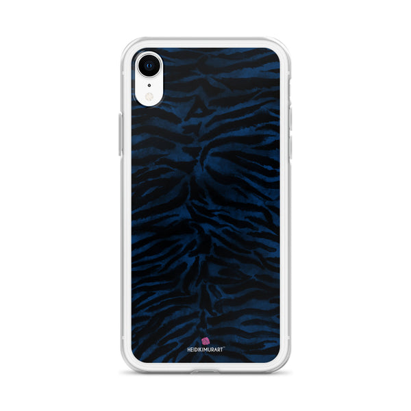 Blue Tiger Striped iPhone Case